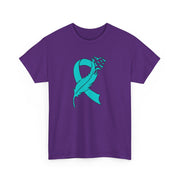 Ovarian Cancer Unisex Heavy Cotton Tee