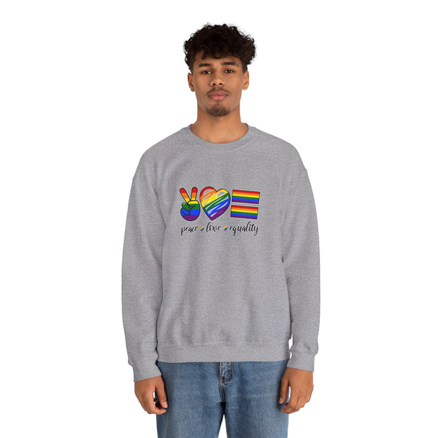 Peace Love Equality Unisex Heavy Blend™ Crewneck Sweatshirt