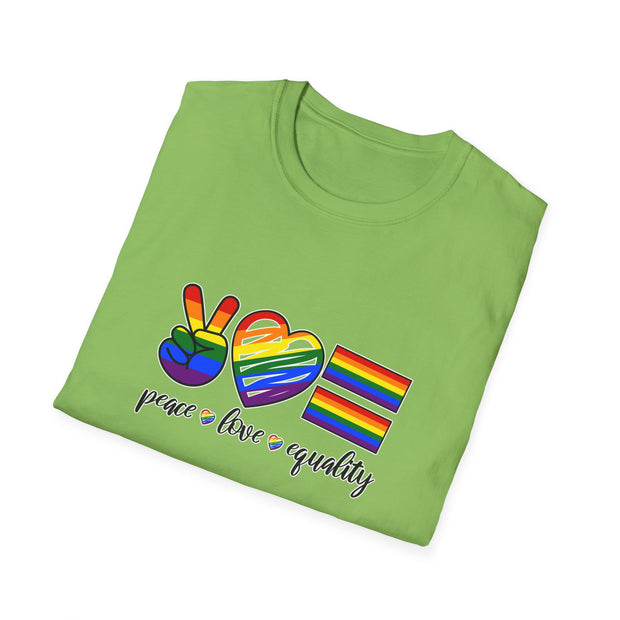Peace Love and Equality Unisex Softstyle T-Shirt