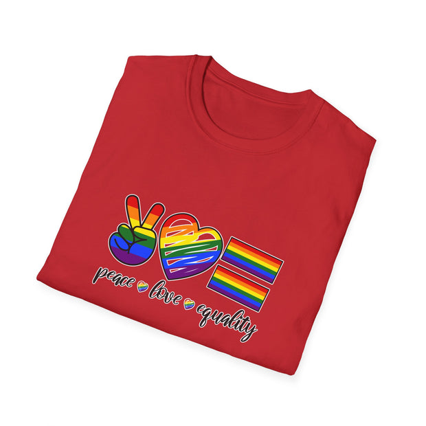 Peace Love and Equality Unisex Softstyle T-Shirt