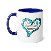Ovarian Cancer Survivor Accent Mugs, 11oz