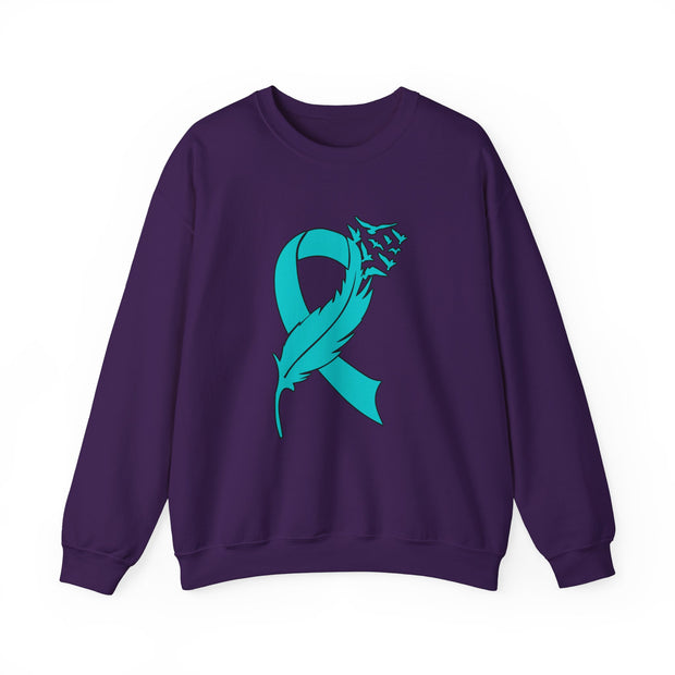 Teal Ribbon Unisex Heavy Blend™ Crewneck Sweatshirt