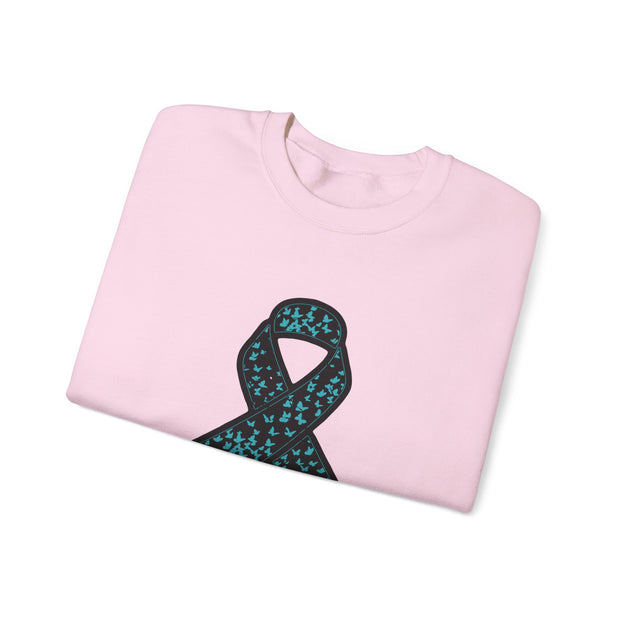 Ovarian Cancer Ribbon Unisex Heavy Blend™ Crewneck Sweatshirt