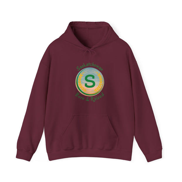 Saskatchewan Born & Raised Unisex Heavy Blend™ Hooded Sweatshirt