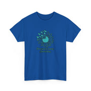 Ovarian Cancer Sunflower Unisex Heavy Cotton Tee