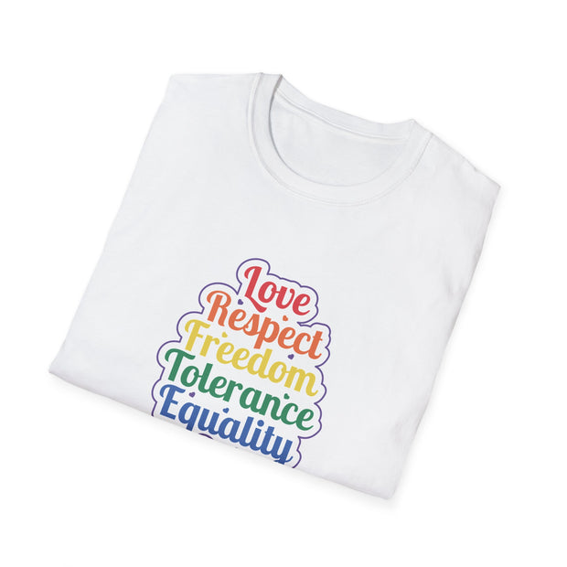 Love Respect Freedom Unisex Softstyle T-Shirt