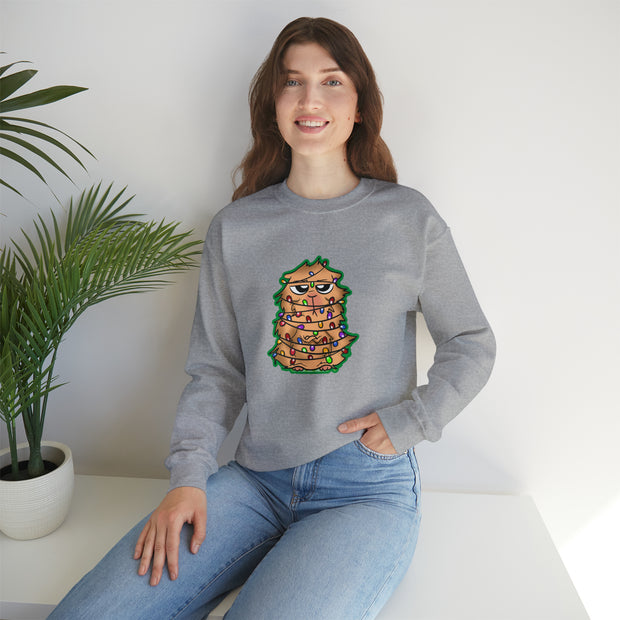 Christmas cat Unisex Heavy Blend™ Crewneck Sweatshirt