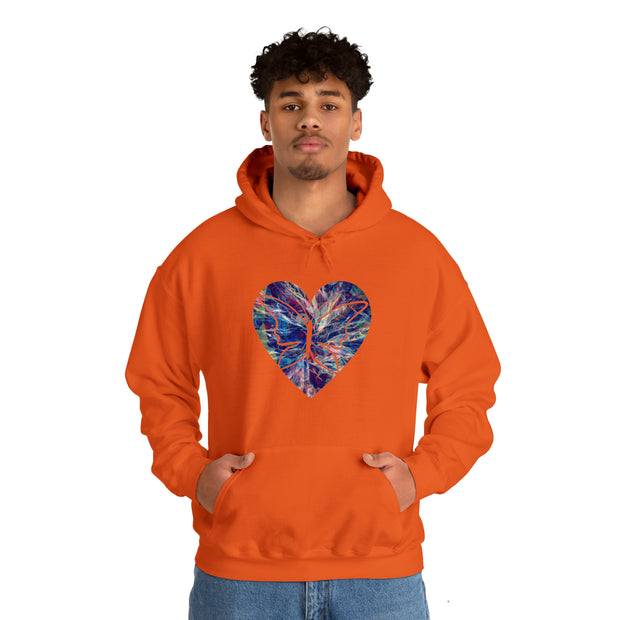 Heart Butterfly Unisex Heavy Blend™ Hooded Sweatshirt