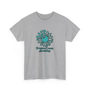 Ovarian Cancer Sunflower Unisex Heavy Cotton Tee