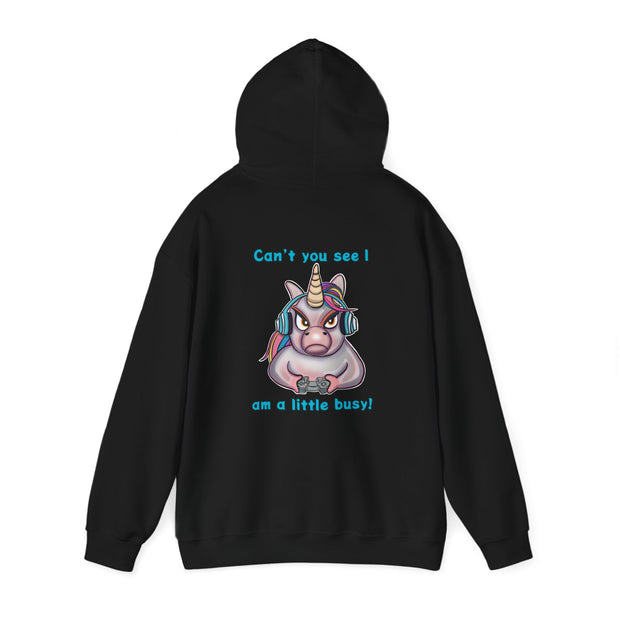 Busy Gaming Unicorn Unisex Heavy Blend™ Hooded Sweatshirt