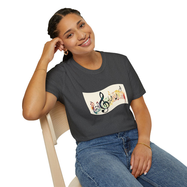 Musical Notes Unisex Softstyle T-Shirt
