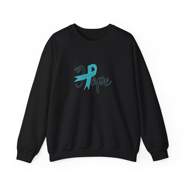 Ovarian Cancer Hope Unisex Heavy Blend™ Crewneck Sweatshirt