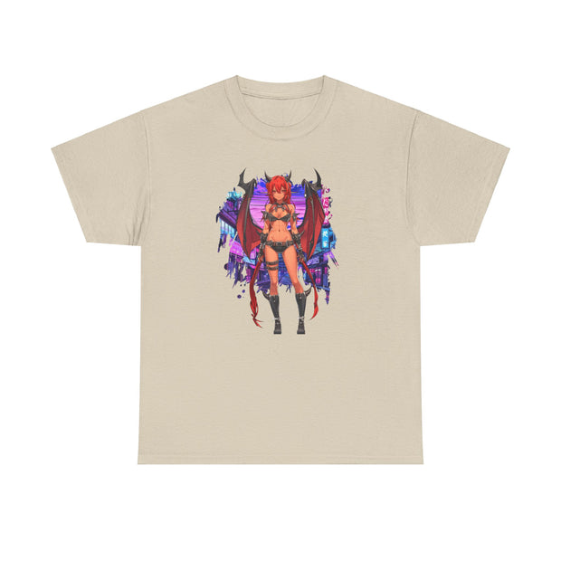 Anime Female Demon Unisex Heavy Cotton Tee