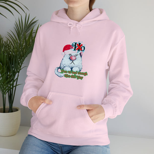 Christmas cat Unisex Heavy Blend™ Hooded Sweatshirt