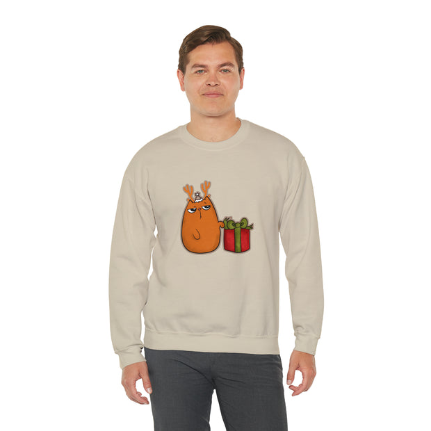 Christmas cat Unisex Heavy Blend™ Crewneck Sweatshirt