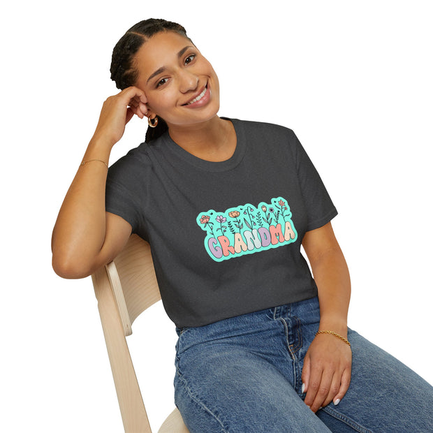 Grandma Flowers Unisex Softstyle T-Shirt