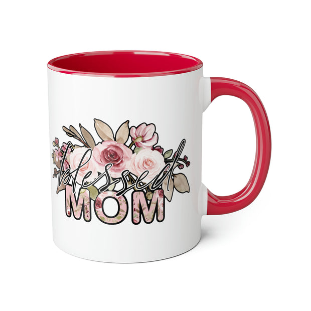 Mom Flowers Accent Mugs, 11oz