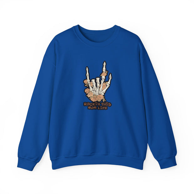 Rockin this Mom Life Unisex Heavy Blend™ Crewneck Sweatshirt