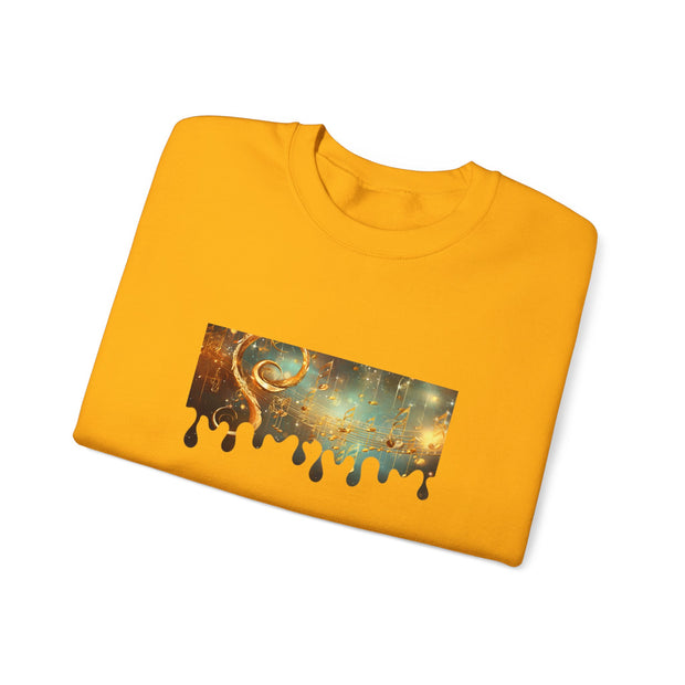 Golden Musical Notes Unisex Heavy Blend™ Crewneck Sweatshirt