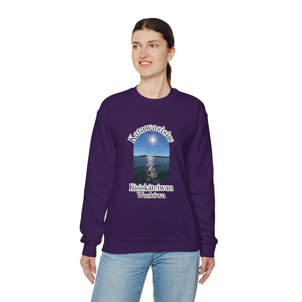 Cree Saskatchewan Skies Unisex Heavy Blend™ Crewneck Sweatshirt
