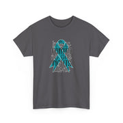 Family Support Ovarian Cancer Unisex Heavy Cotton Tee