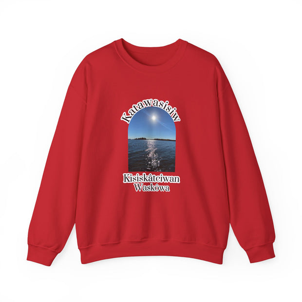 Cree Saskatchewan Skies Unisex Heavy Blend™ Crewneck Sweatshirt