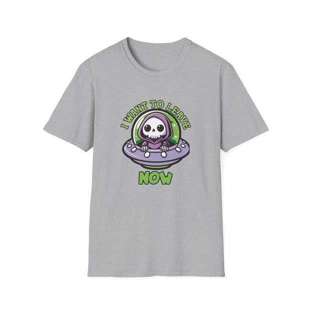 I Want to Leave Now Unisex Softstyle T-Shirt