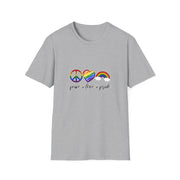 Peace Love and Pride Unisex Softstyle T-Shirt