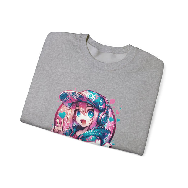 Graffiti Anime Girls Unisex Heavy Blend™ Crewneck Sweatshirt