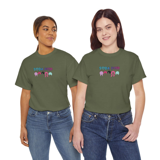 Soda Pop Unisex Heavy Cotton Tee, Casual Wear, Gift for Friends, Fun Summer T-Shirt, Graphic Shirt for Parties, Trendy Everyday Tee