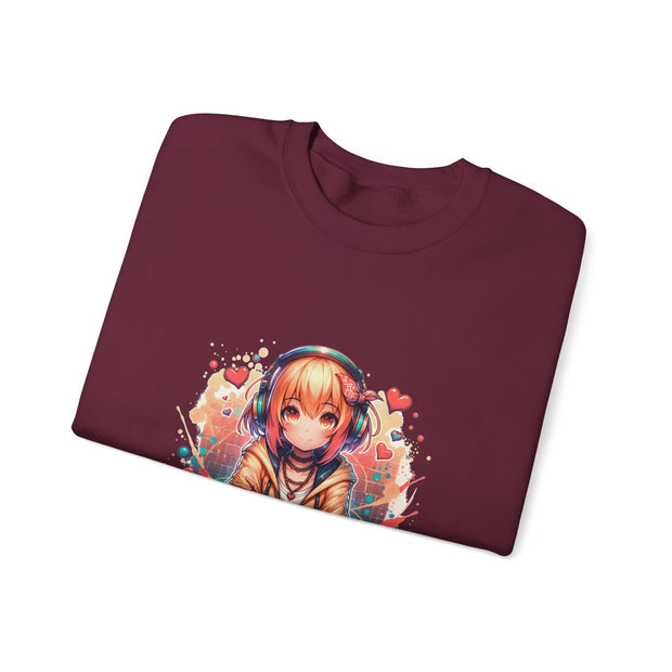 Graffiti Anime Girls Unisex Heavy Blend™ Crewneck Sweatshirt