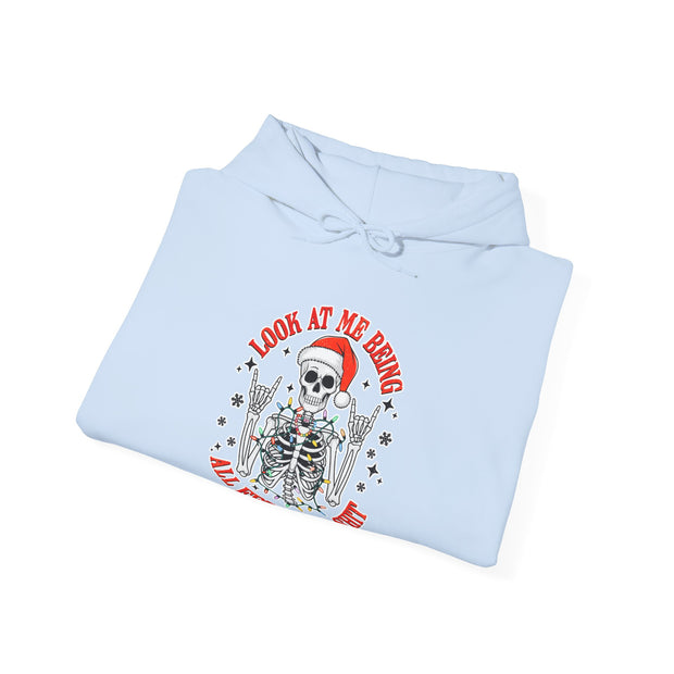 Festive Skeleton Unisex Heavy Blend™ Hooded Sweatshirt