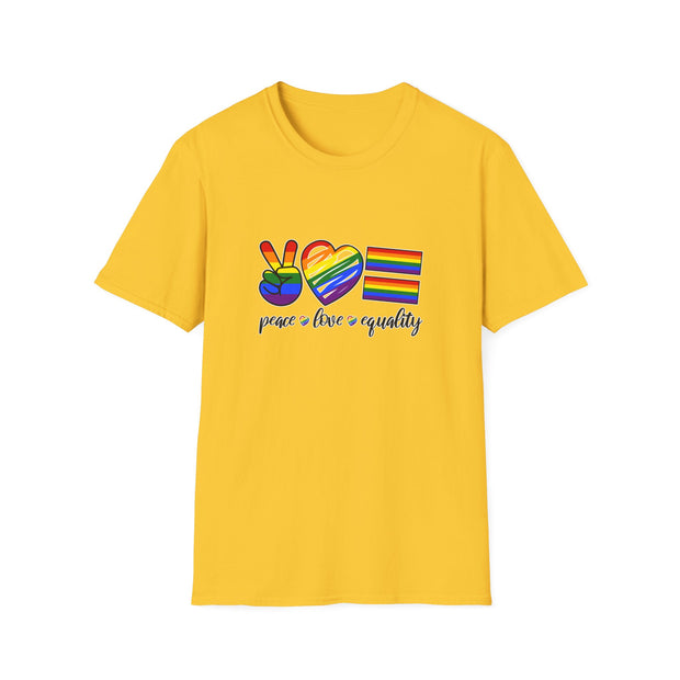 Peace Love and Equality Unisex Softstyle T-Shirt