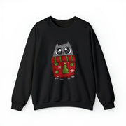 Christmas cat Unisex Heavy Blend™ Crewneck Sweatshirt