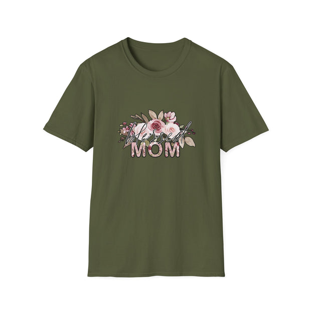 Mom Flowers Unisex Softstyle T-Shirt