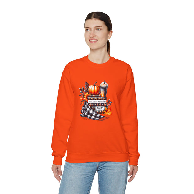 Just a Girl Who Loves Books Unisex Heavy Blend™ Crewneck Sweatshirt