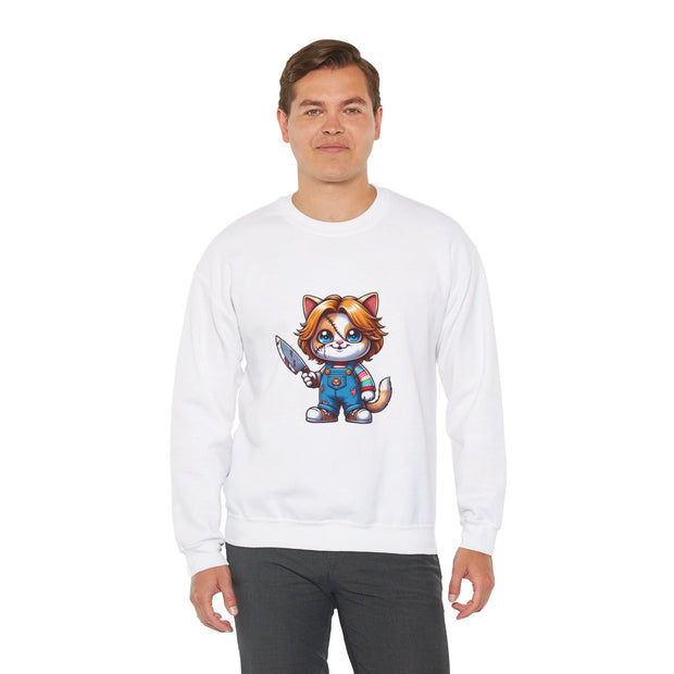 Horror Movie Cats Unisex Heavy Blend™ Crewneck Sweatshirt
