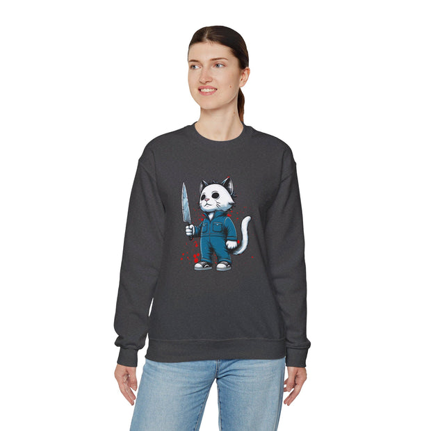 Horror Movie Cats Unisex Heavy Blend™ Crewneck Sweatshirt