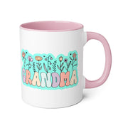 Grandma Flowers Accent Mugs, 11oz