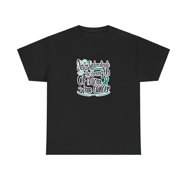 Ovarian Cancer Unisex Heavy Cotton Tee