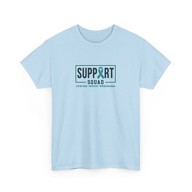 Ovarian Cancer Support Squad Unisex Heavy Cotton Tee