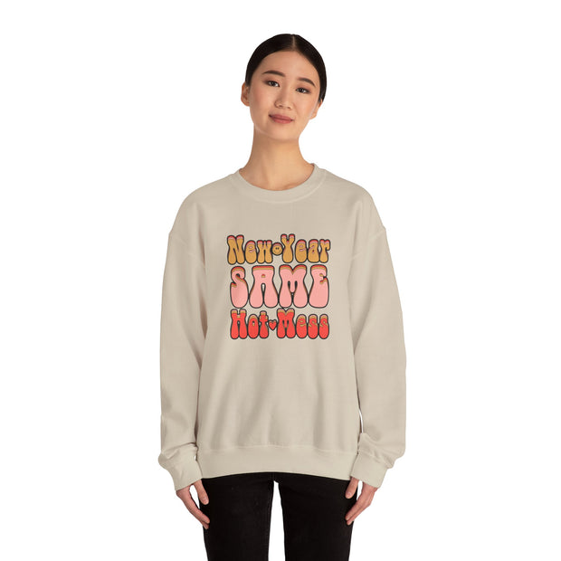 Same Hot Mess Unisex Heavy Blend™ Crewneck Sweatshirt