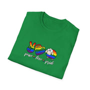 Peace Love and Pride Unisex Softstyle T-Shirt