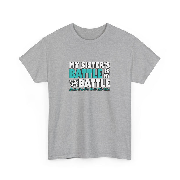 Sister Ovarian Cancer Unisex Heavy Cotton Tee