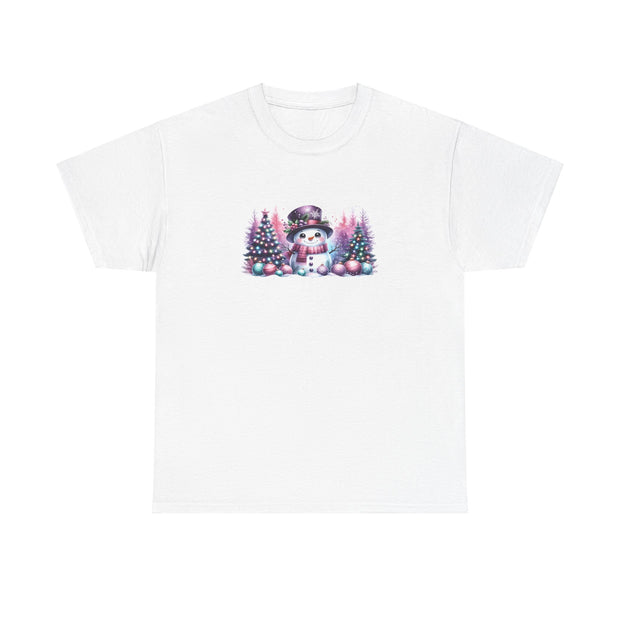 Pastel Snowman Unisex Heavy Cotton Tee