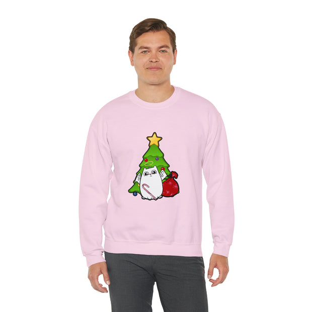 Christmas cat Unisex Heavy Blend™ Crewneck Sweatshirt