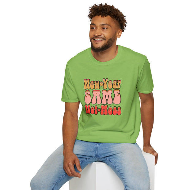 Same Hot Mess Unisex Softstyle T-Shirt