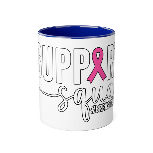 Breast Cancer Support Accent Mugs, 11oz
