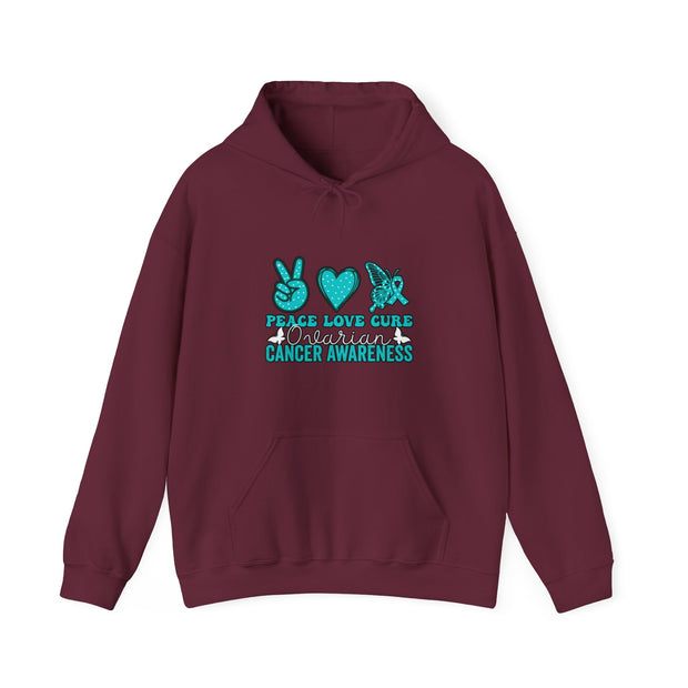 Peace Love Cure Unisex Heavy Blend™ Hooded Sweatshirt