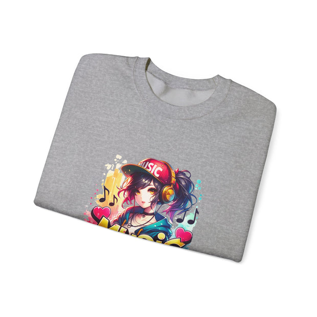 Graffiti Anime Girls Unisex Heavy Blend™ Crewneck Sweatshirt
